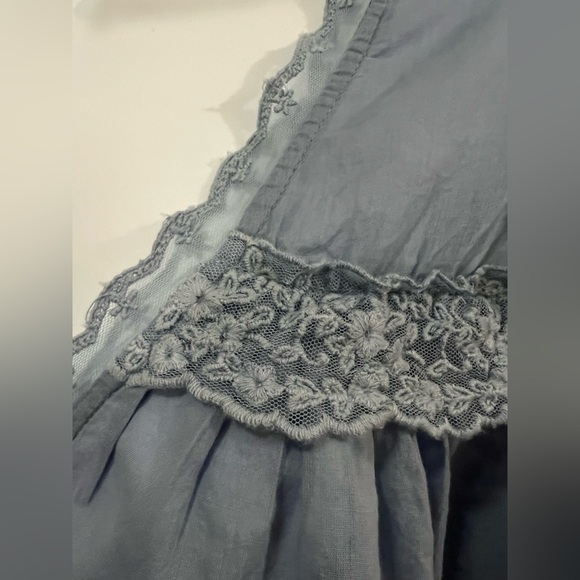 Free People Light Blue Ruffled Blouse - Picture 7 of 11